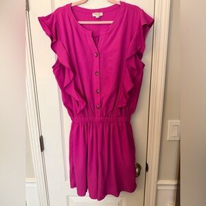 Andree’ By Unit Pink Shorts Jumpsuit Sz 2X